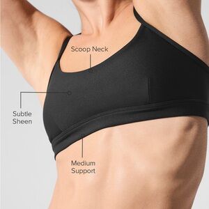 Alo Black Scoop Neck Sports Bra
